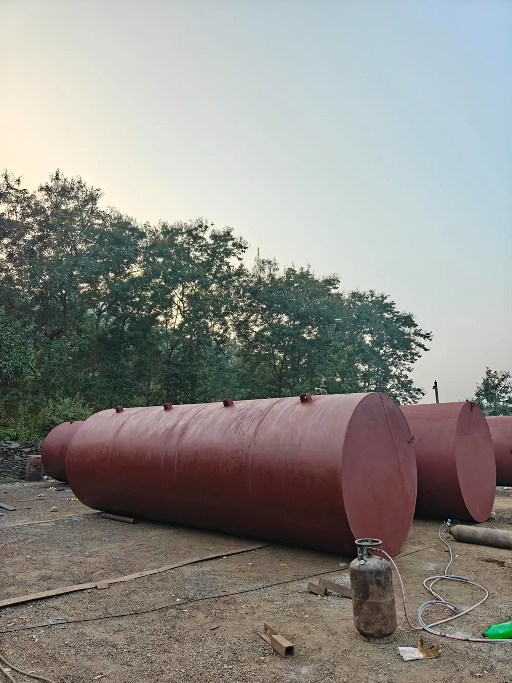 Large MS storage tanks under fabrication at Singh Engineering Works Ranchi yard